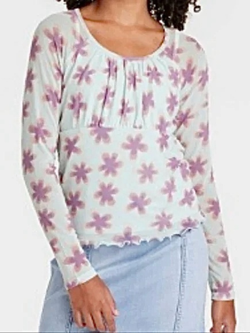 •Art Class• floral mesh top